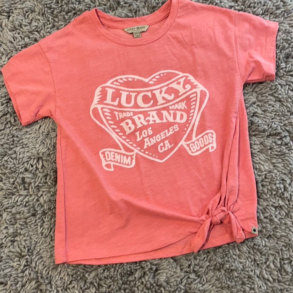 Pink lucky brand shirt (kids)